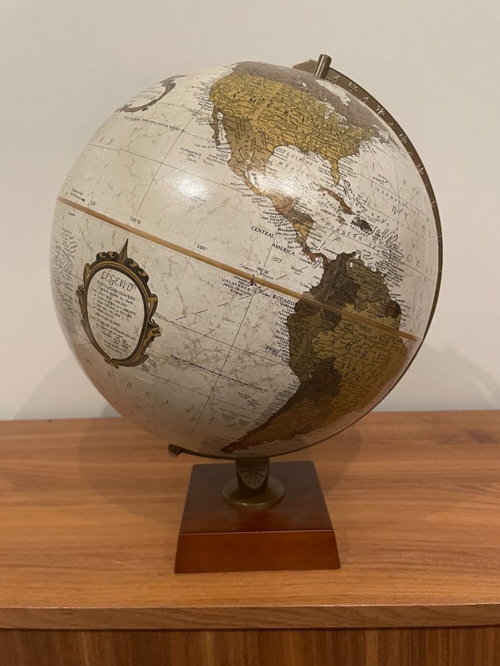 Replogle Platinum Classic 12” World Globe Wood Base Metallic Antique Style